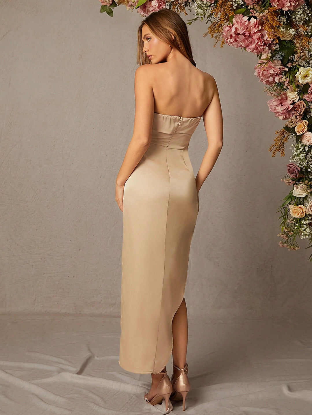 Rochie midi SHEIN, kaki