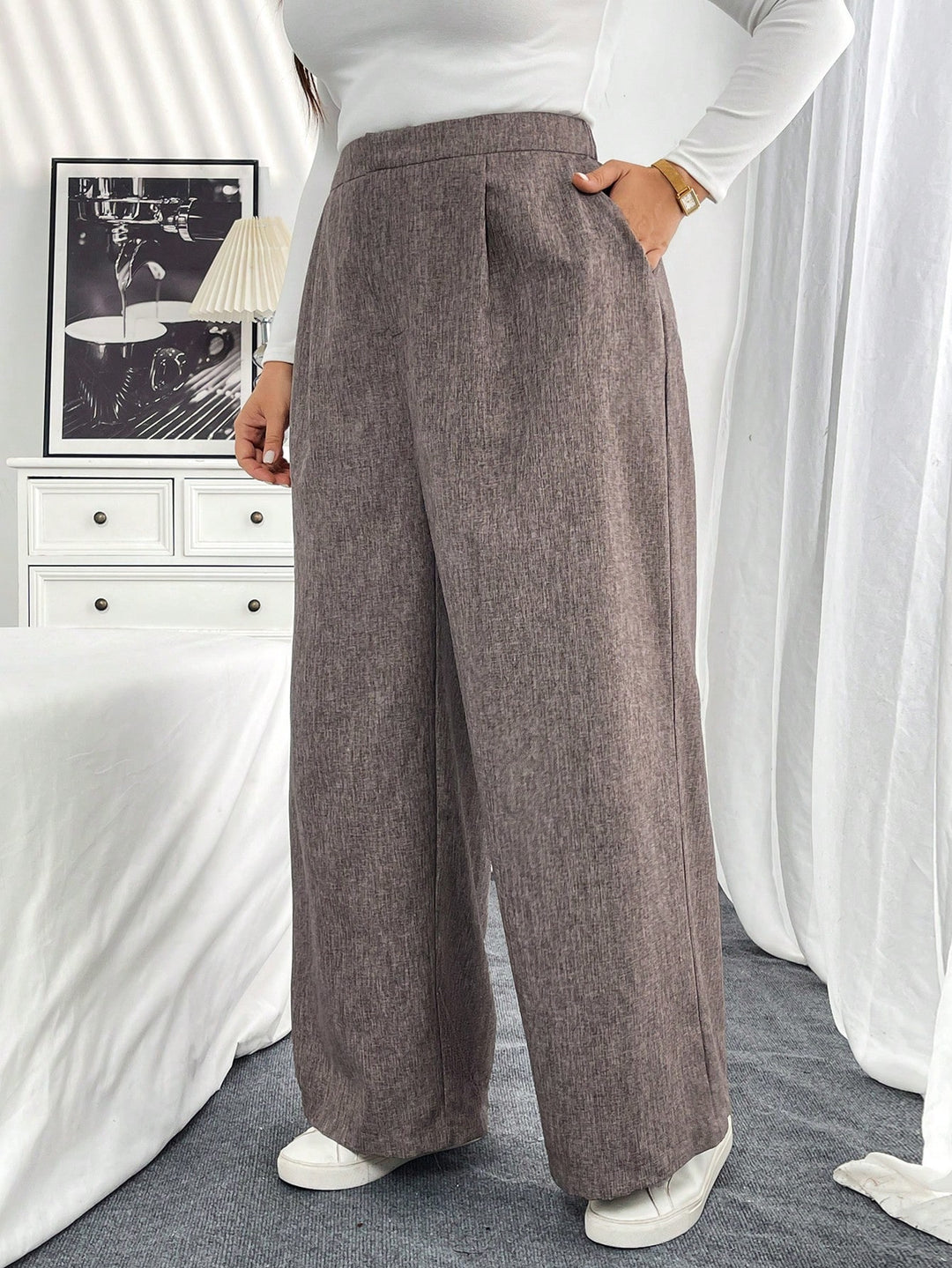 Pantaloni SHEIN, kaki
