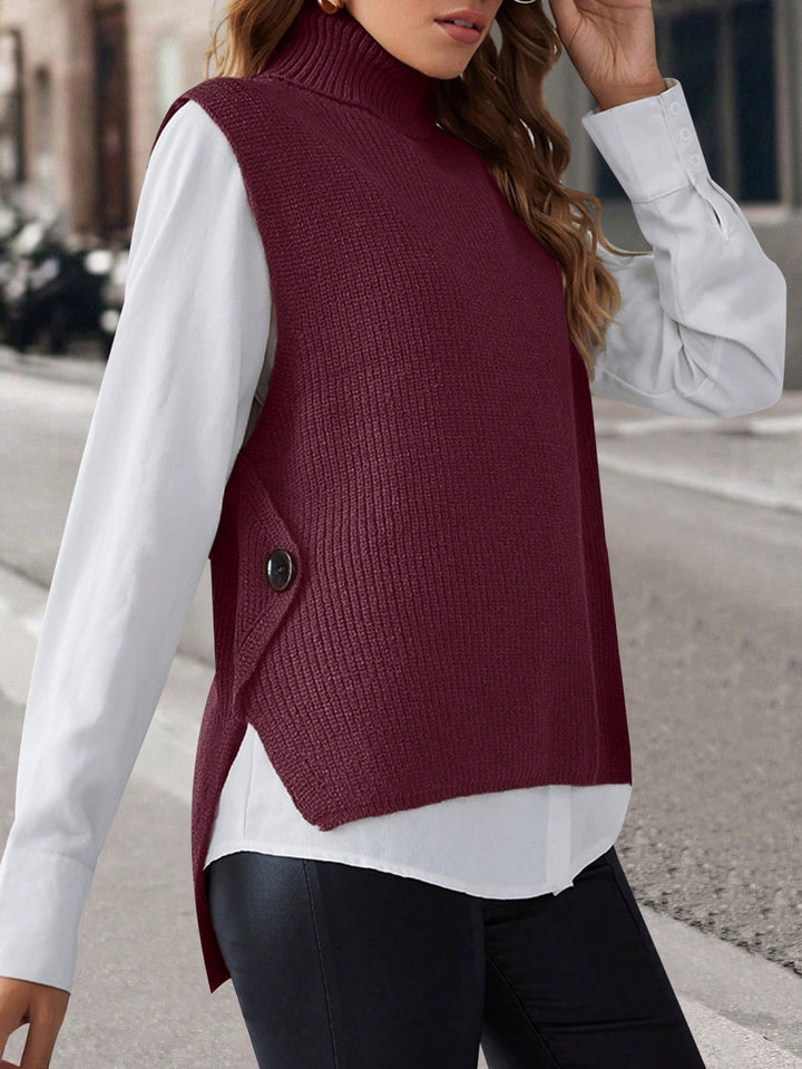 Vestă SHEIN, vișiniu