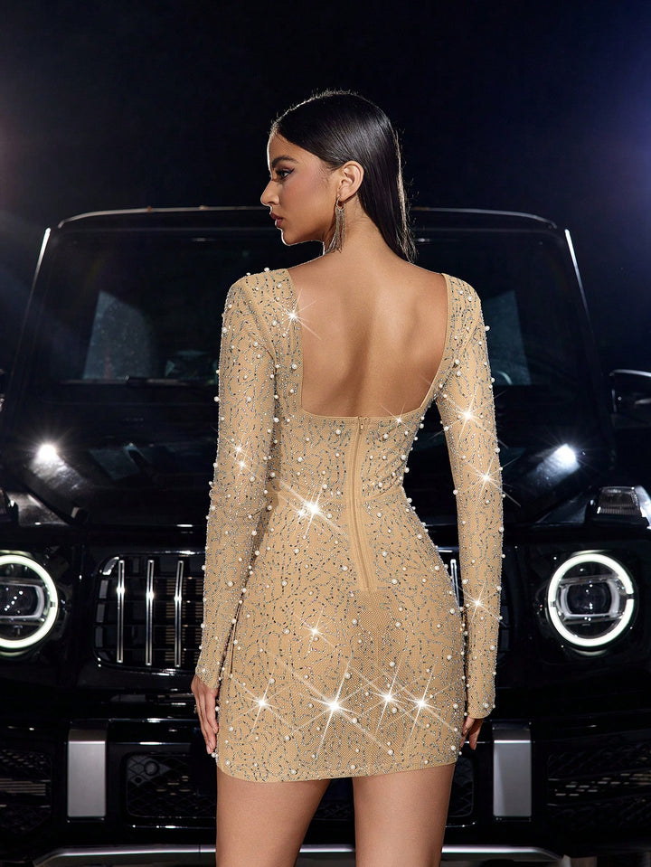 Rochie mini SHEIN, bej