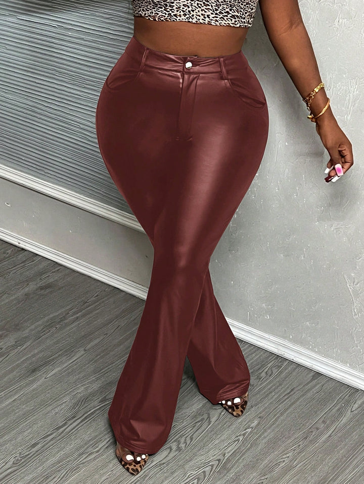 Pantaloni SHEIN, maro