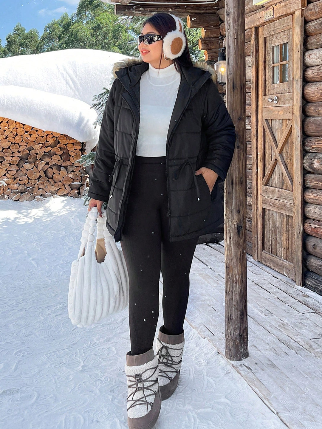 Shein kabát, fekete