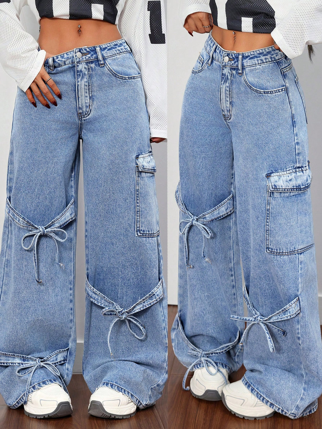 Pantaloni de blugi SHEIN, albastru