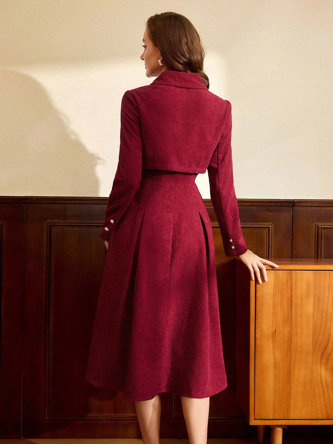 Set rochie și jachetă SHEIN, roșu