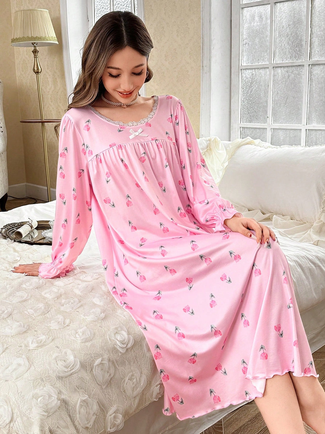 Rochie de noapte SHEIN, roz