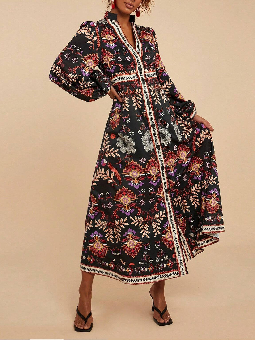 Rochie maxi Shein, mix culori