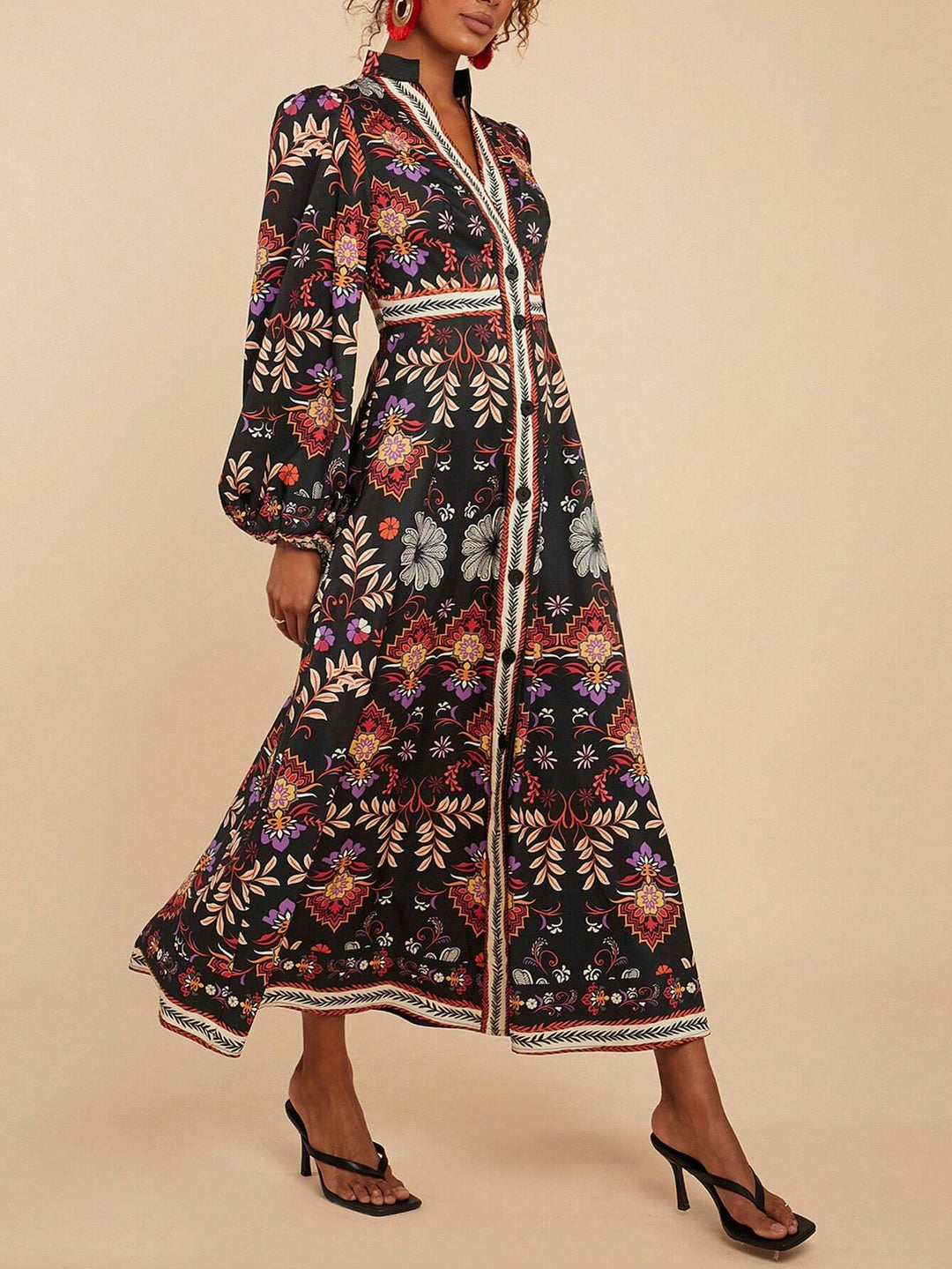 Rochie maxi Shein, mix culori