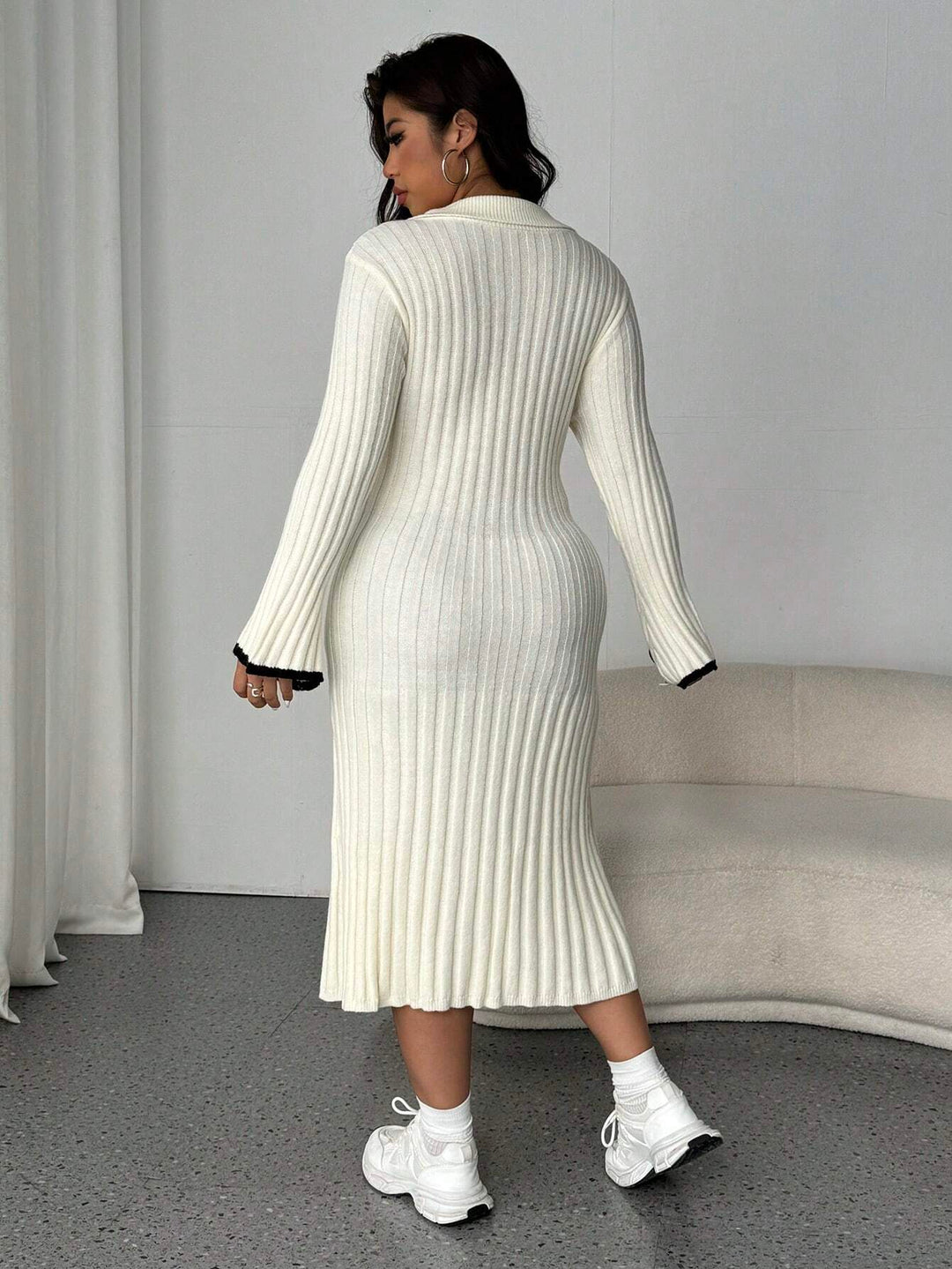Rochie maxi SHEIN, crem