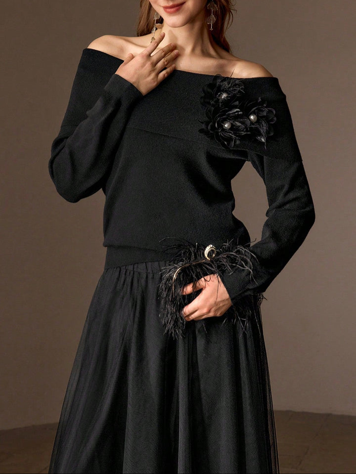 Motf by Shein blúz, fekete