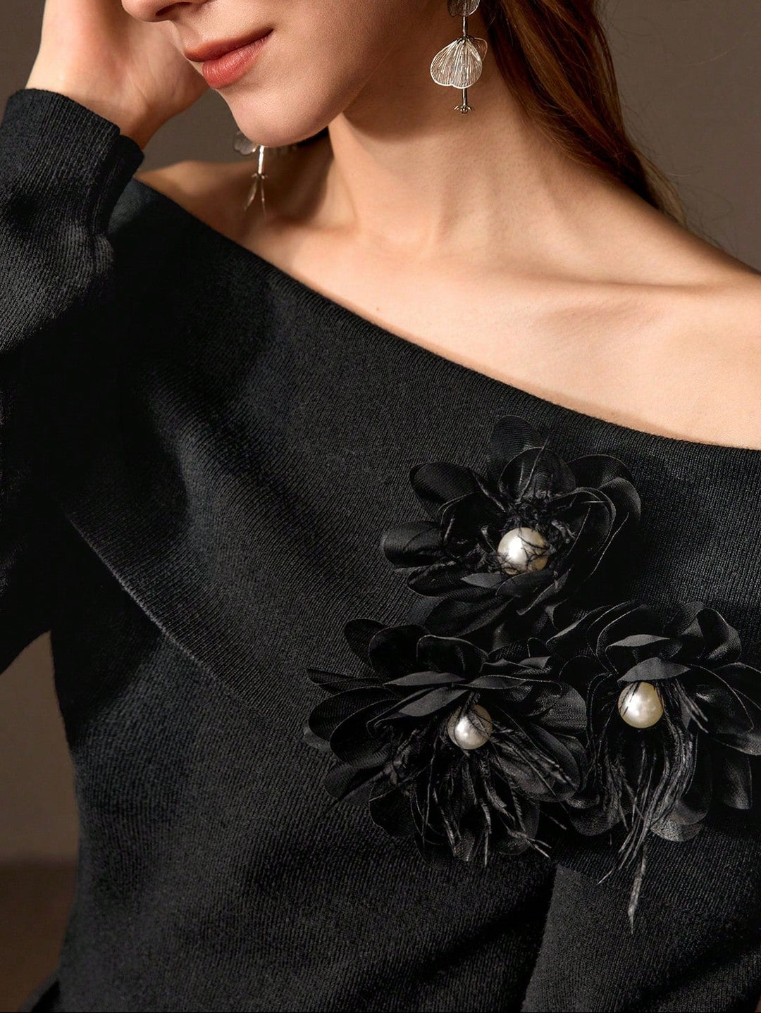 Motf by Shein blúz, fekete