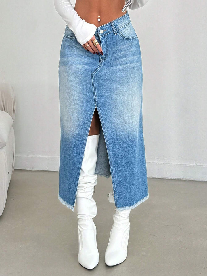 SHEIN farmerhatású szoknya, kék