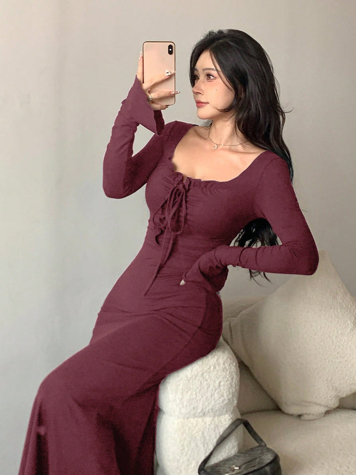 Rochie maxi SHEIN, vișiniu