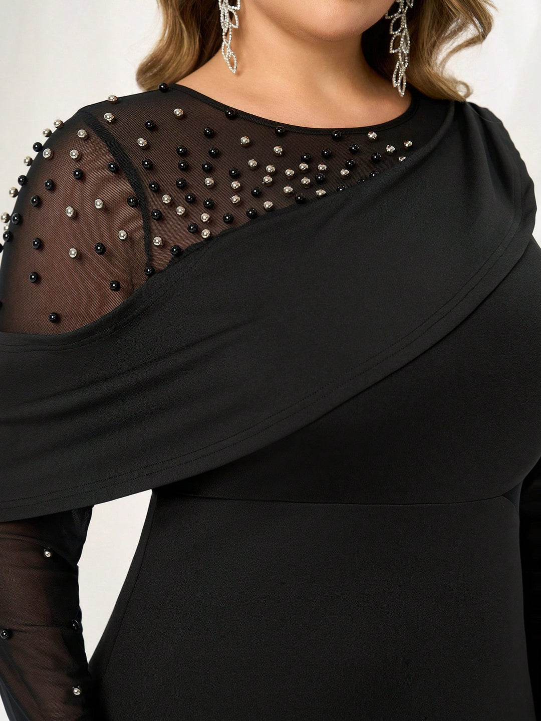 Rochie maxi Shein Curve+, negru