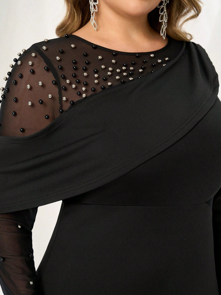 Rochie maxi Shein Curve+, negru