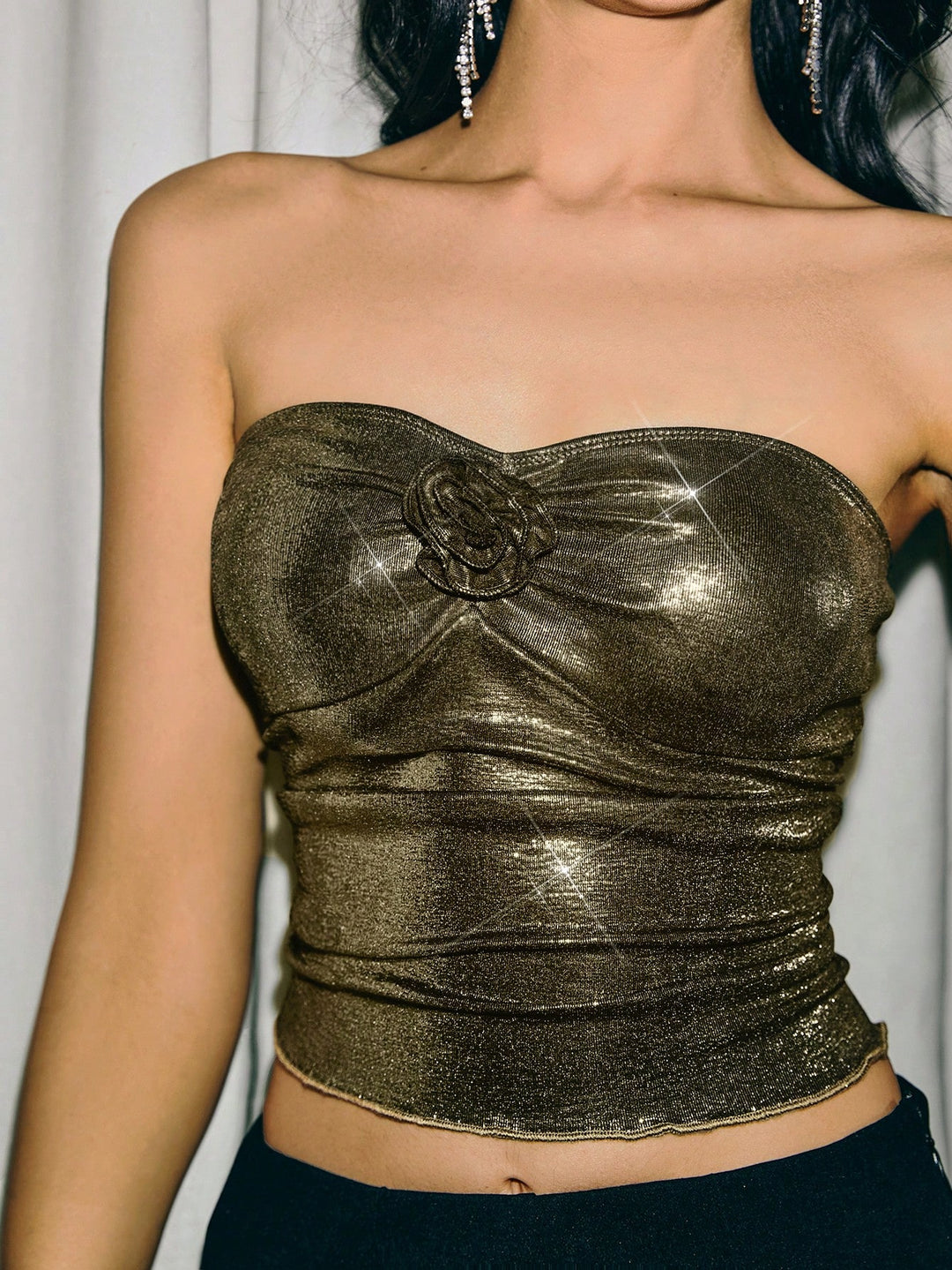 Top SHEIN, auriu