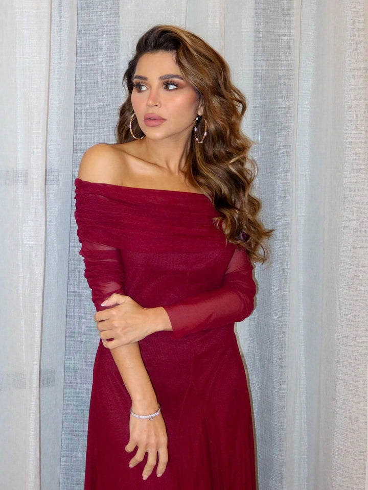 Rochie maxi SHEIN, vișiniu