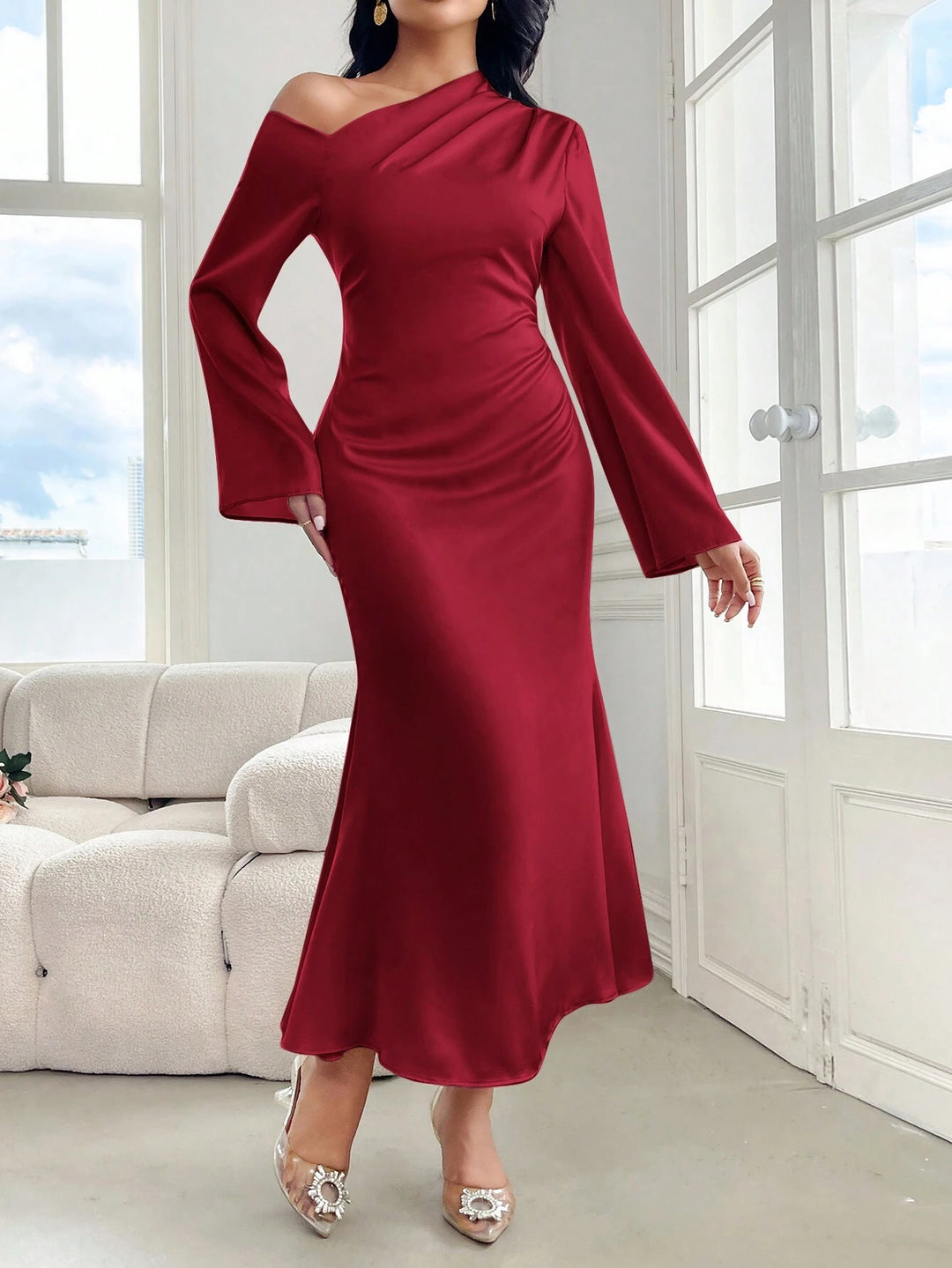 Rochie maxi Shein, roșu
