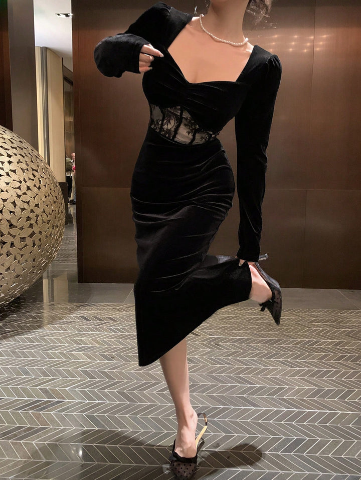 Rochie midi Shein, Negru