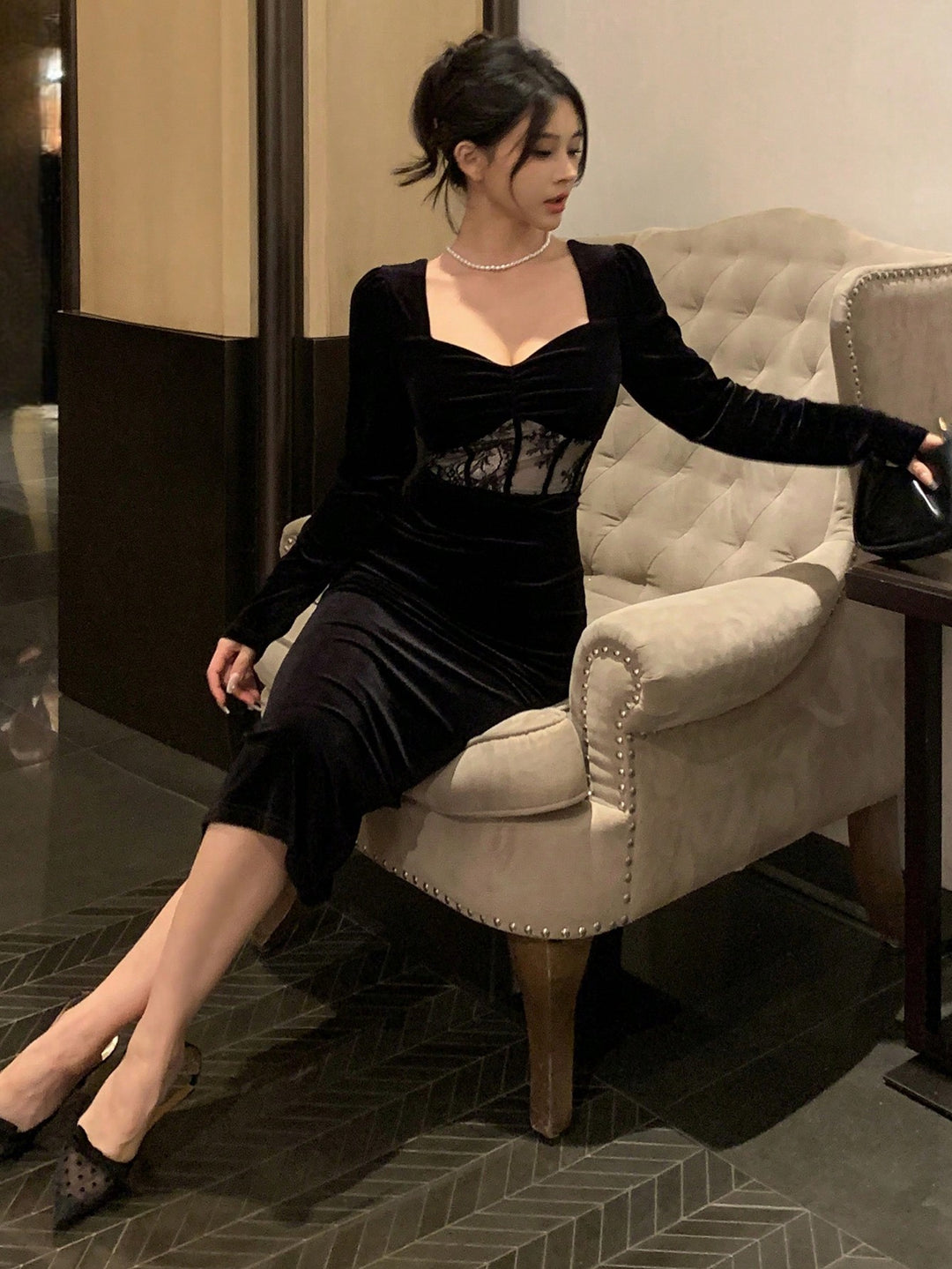 Rochie midi Shein, Negru