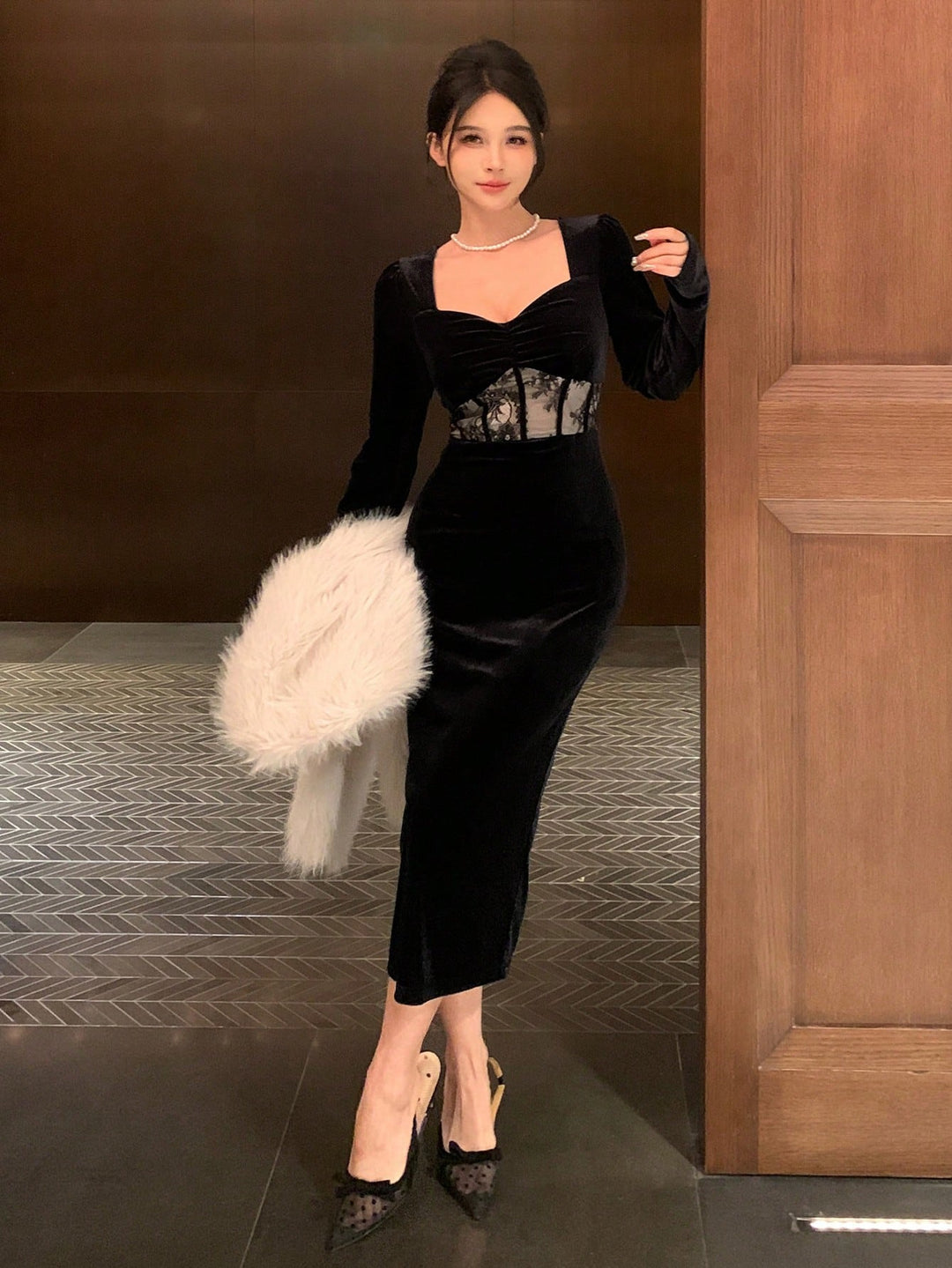 Rochie midi Shein, Negru