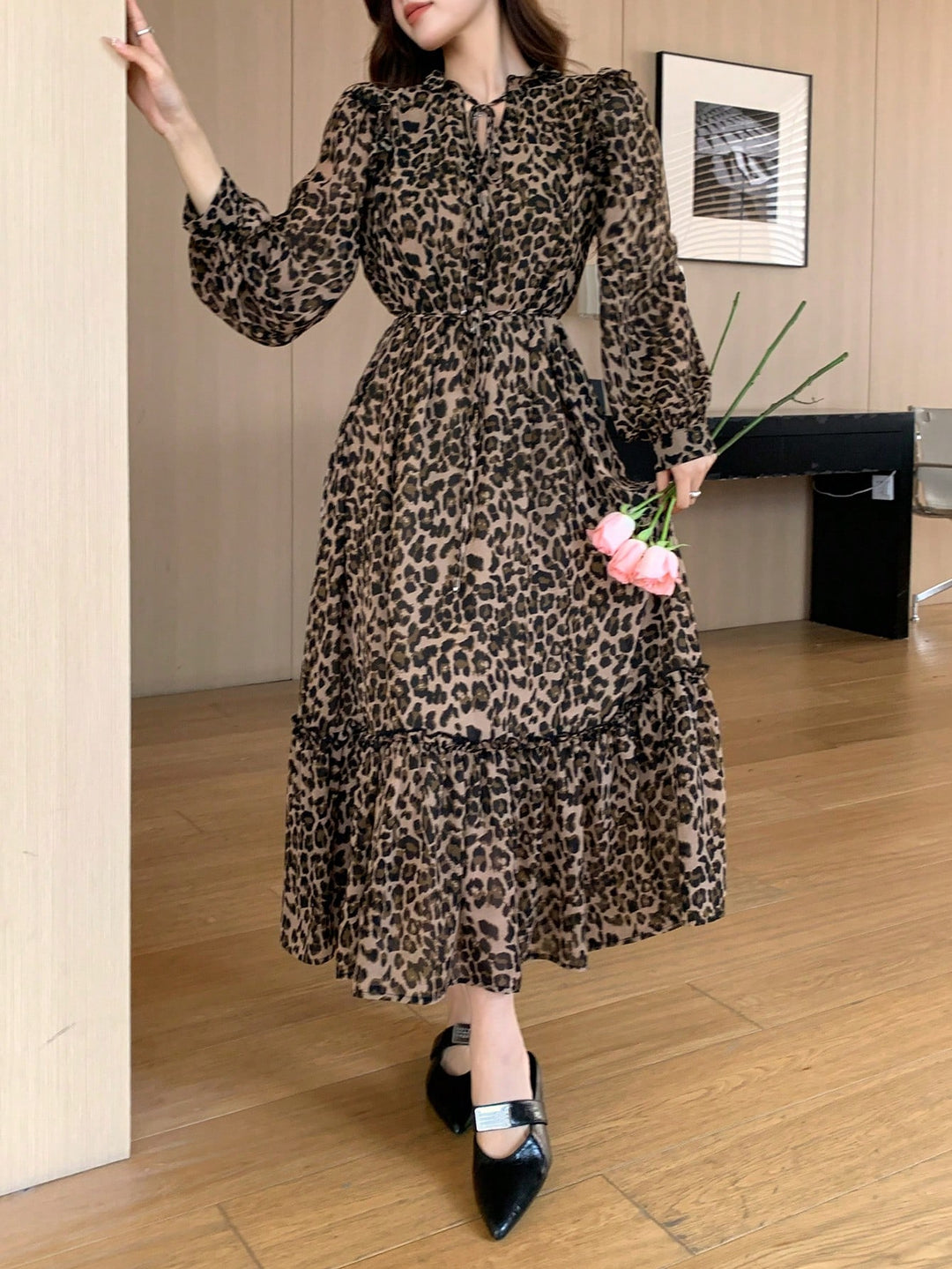 Rochie maxi SHEIN, maro