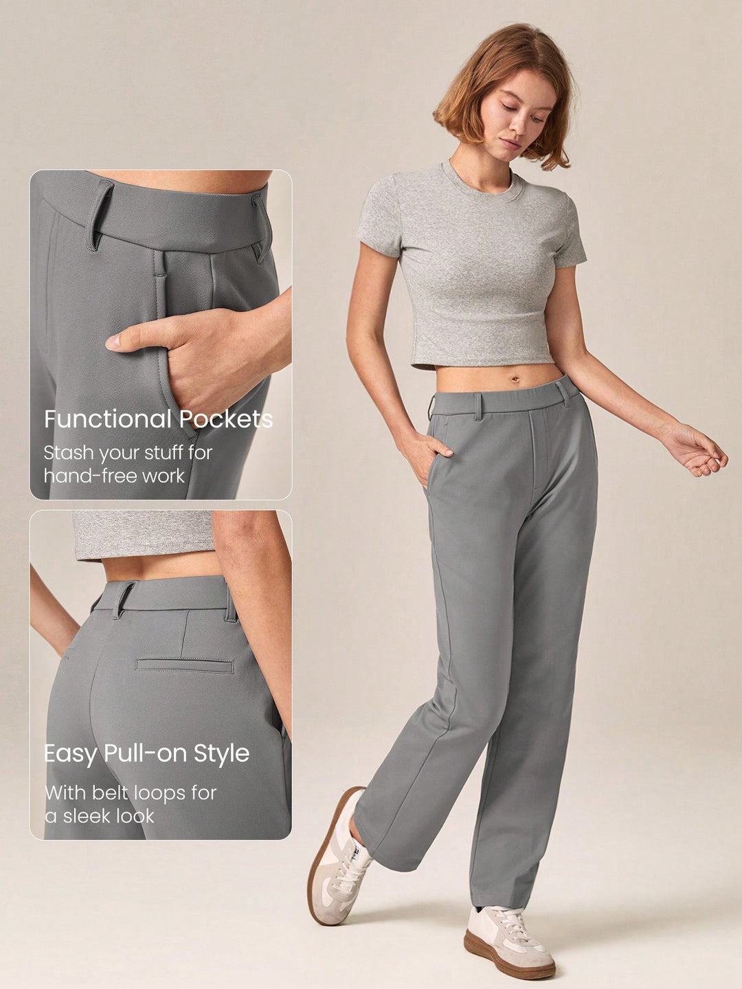 Pantaloni SHEIN, gri