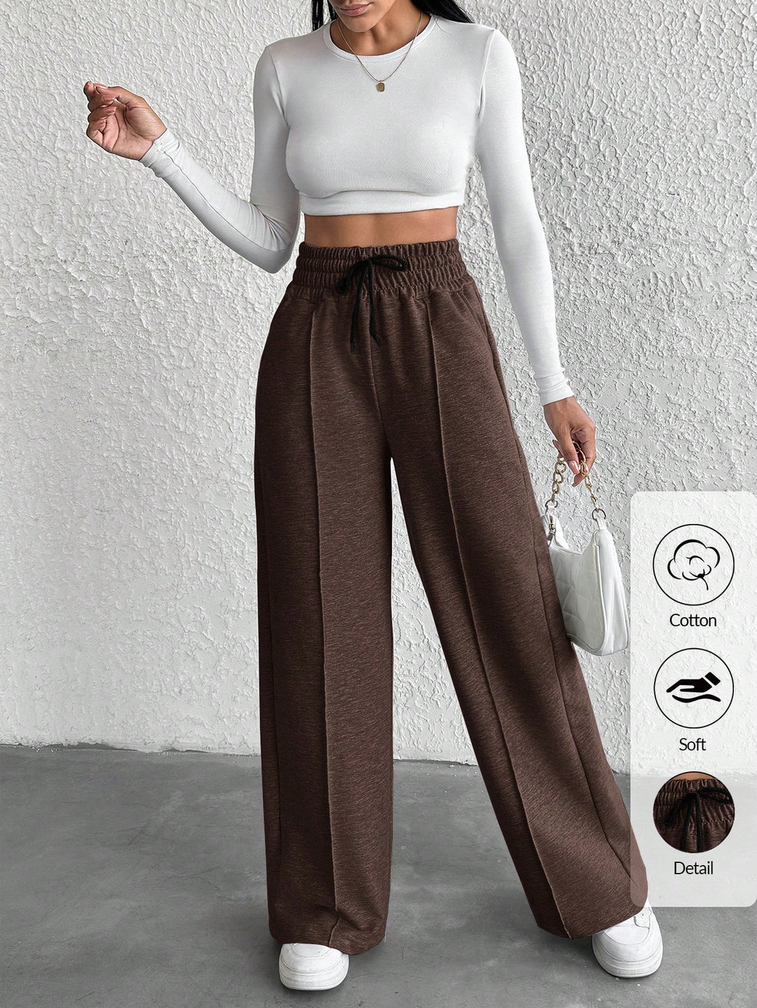 Pantaloni SHEIN, maro