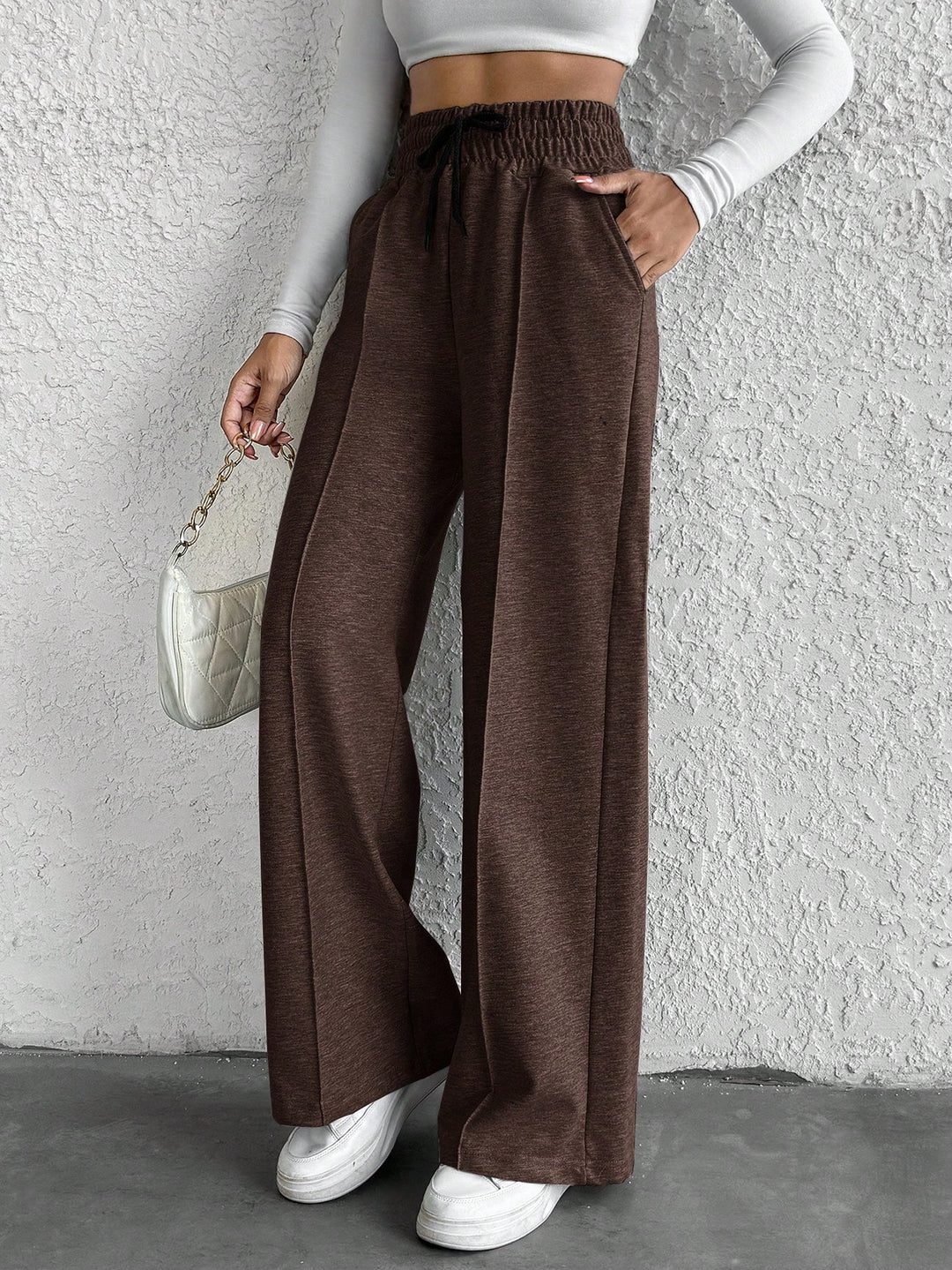 Pantaloni SHEIN, maro