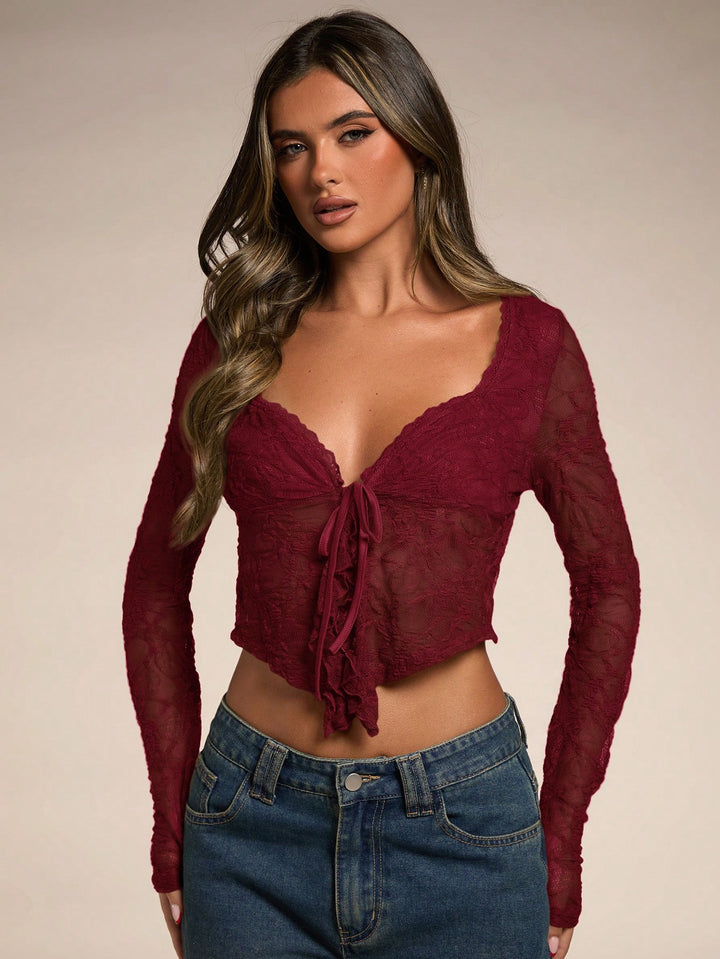Top SHEIN, vișiniu