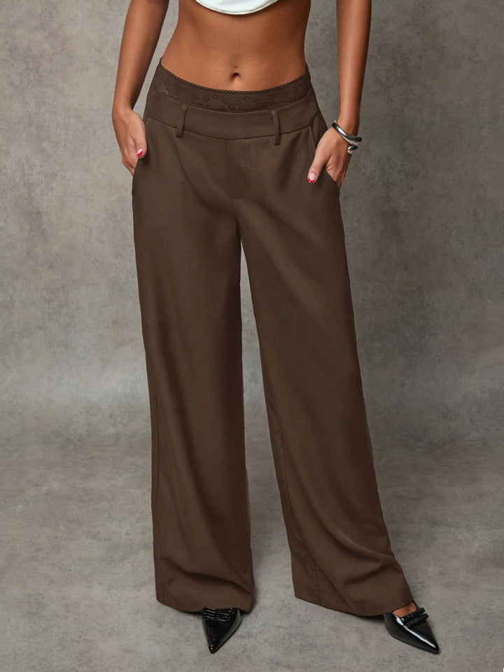 Pantaloni SHEIN, maro