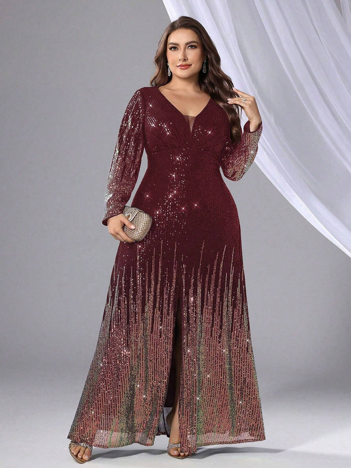 Rochie de ocazie SHEIN, vișiniu
