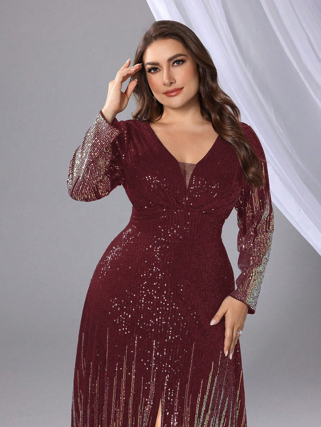 Rochie de ocazie SHEIN, vișiniu