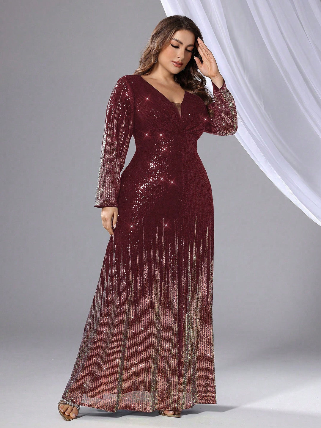 Rochie de ocazie SHEIN, vișiniu