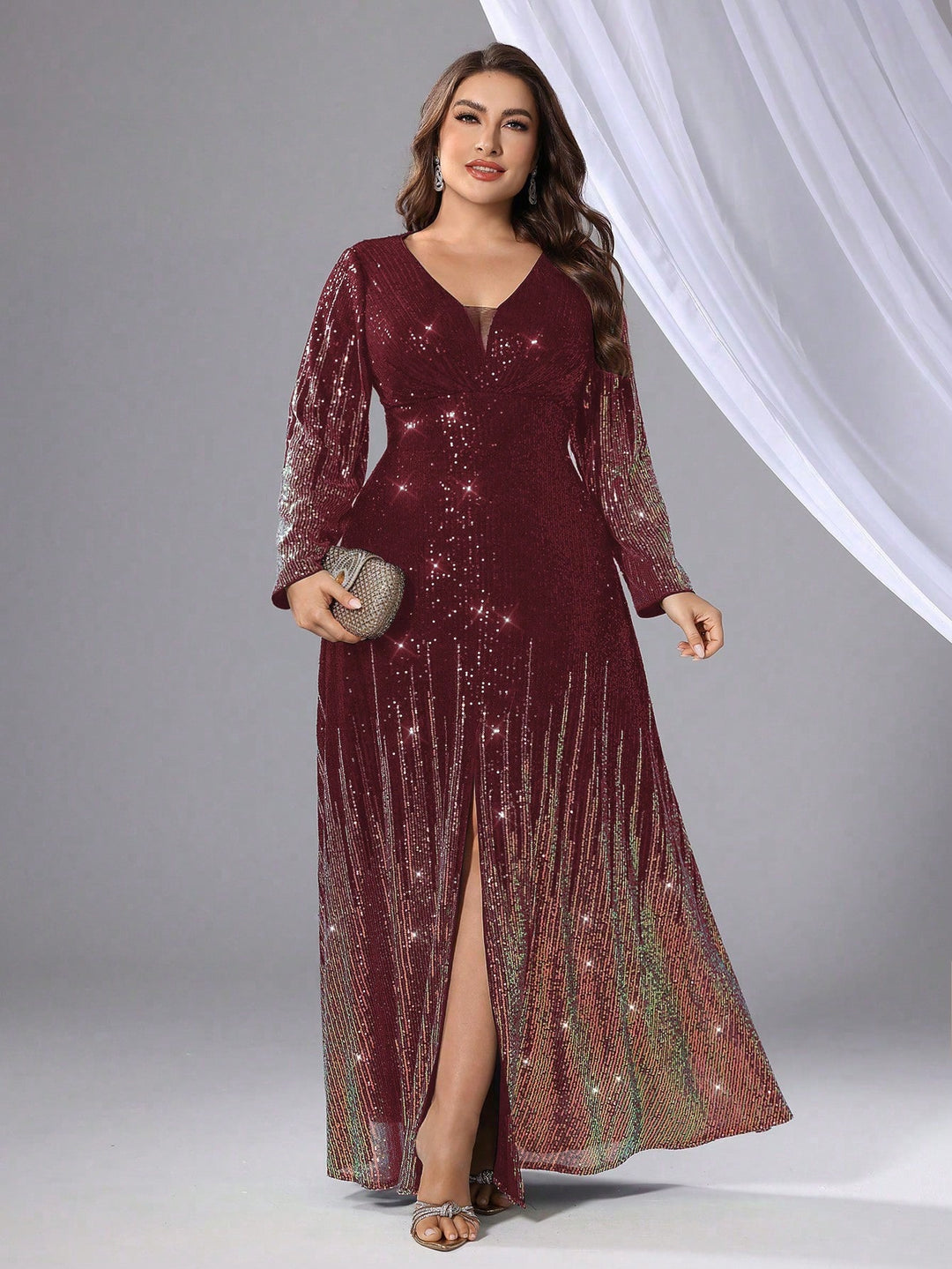 Rochie de ocazie SHEIN, vișiniu