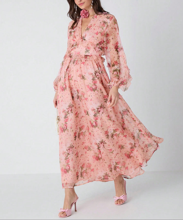 Rochie maxi Shein, mix culori