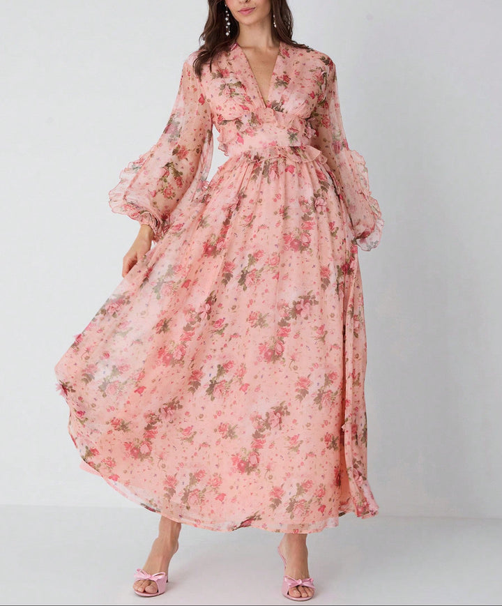 Rochie maxi Shein, mix culori