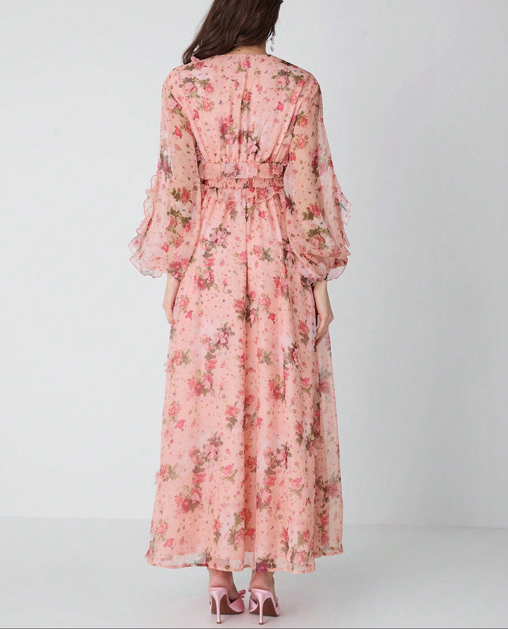 Rochie maxi Shein, mix culori