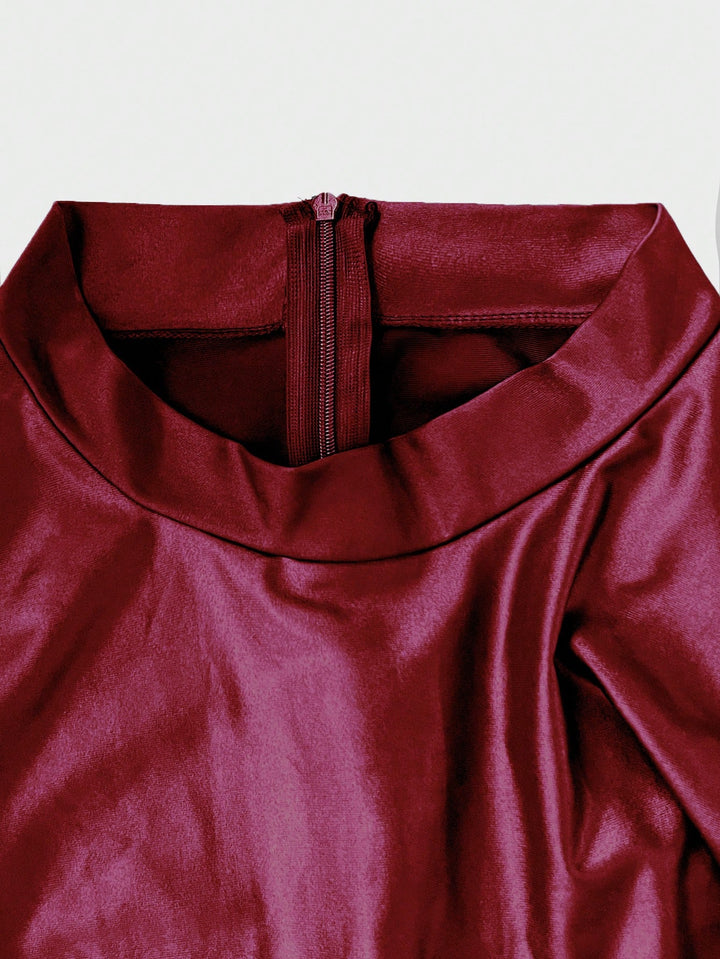 Rochie midi SHEIN, vișiniu