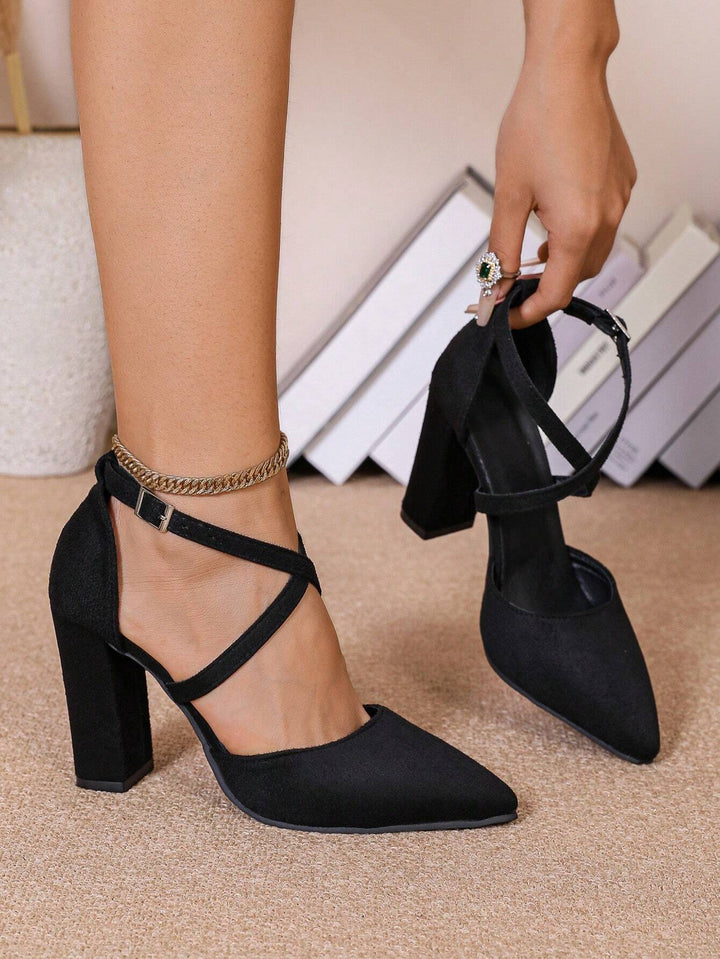 Pantofi cu toc SHEIN, negru