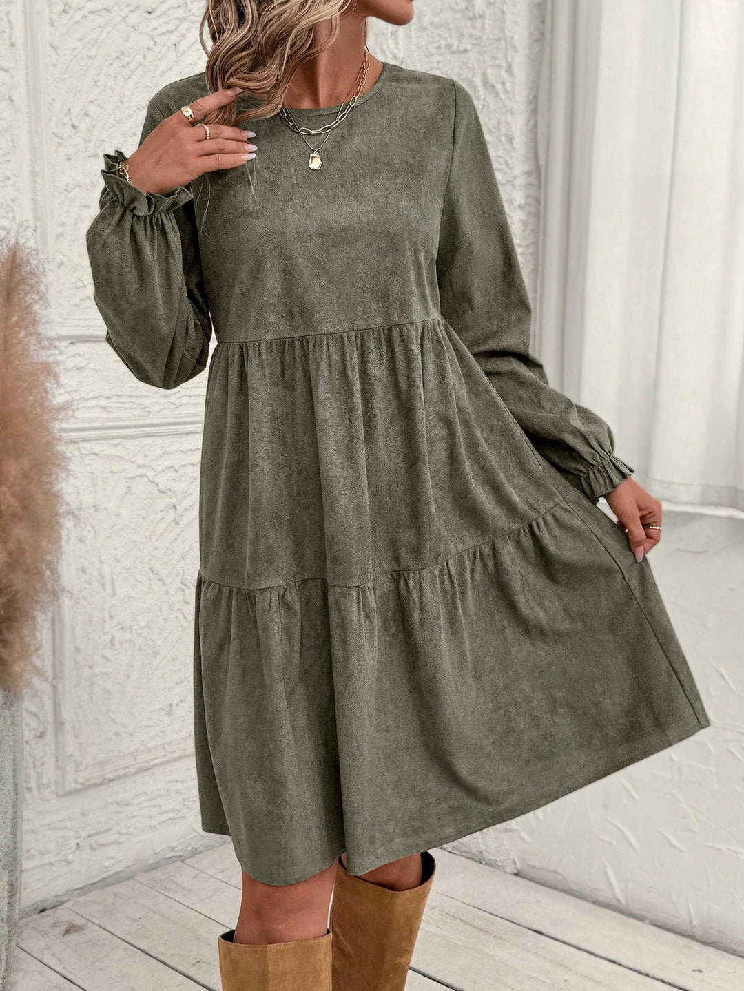 Rochie midi SHEIN, bej