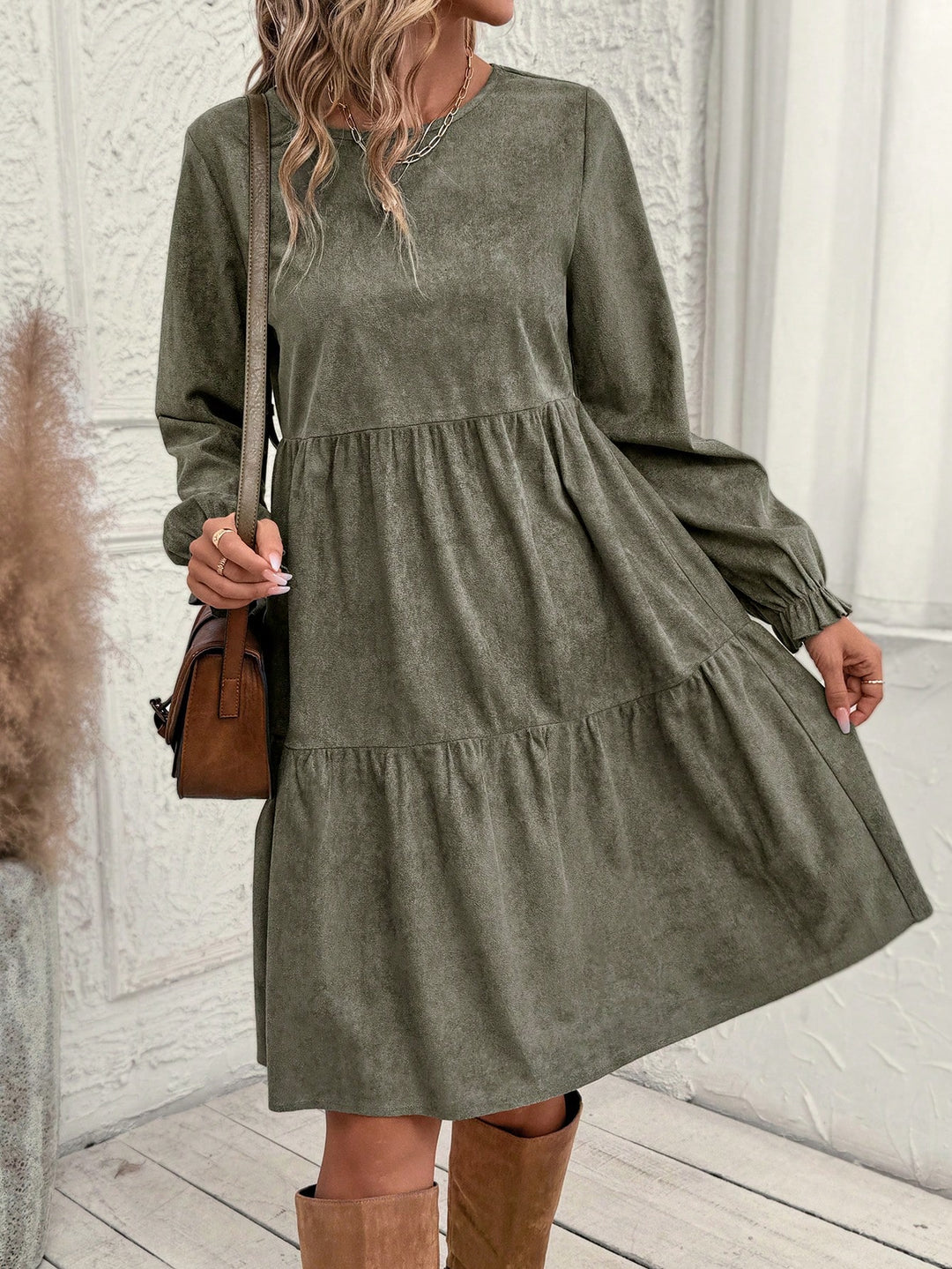 Rochie midi SHEIN, bej