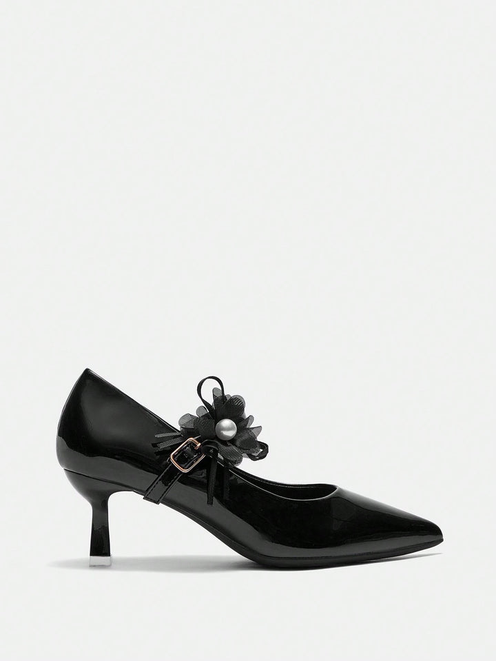 Pantofi cu toc SHEIN, negru