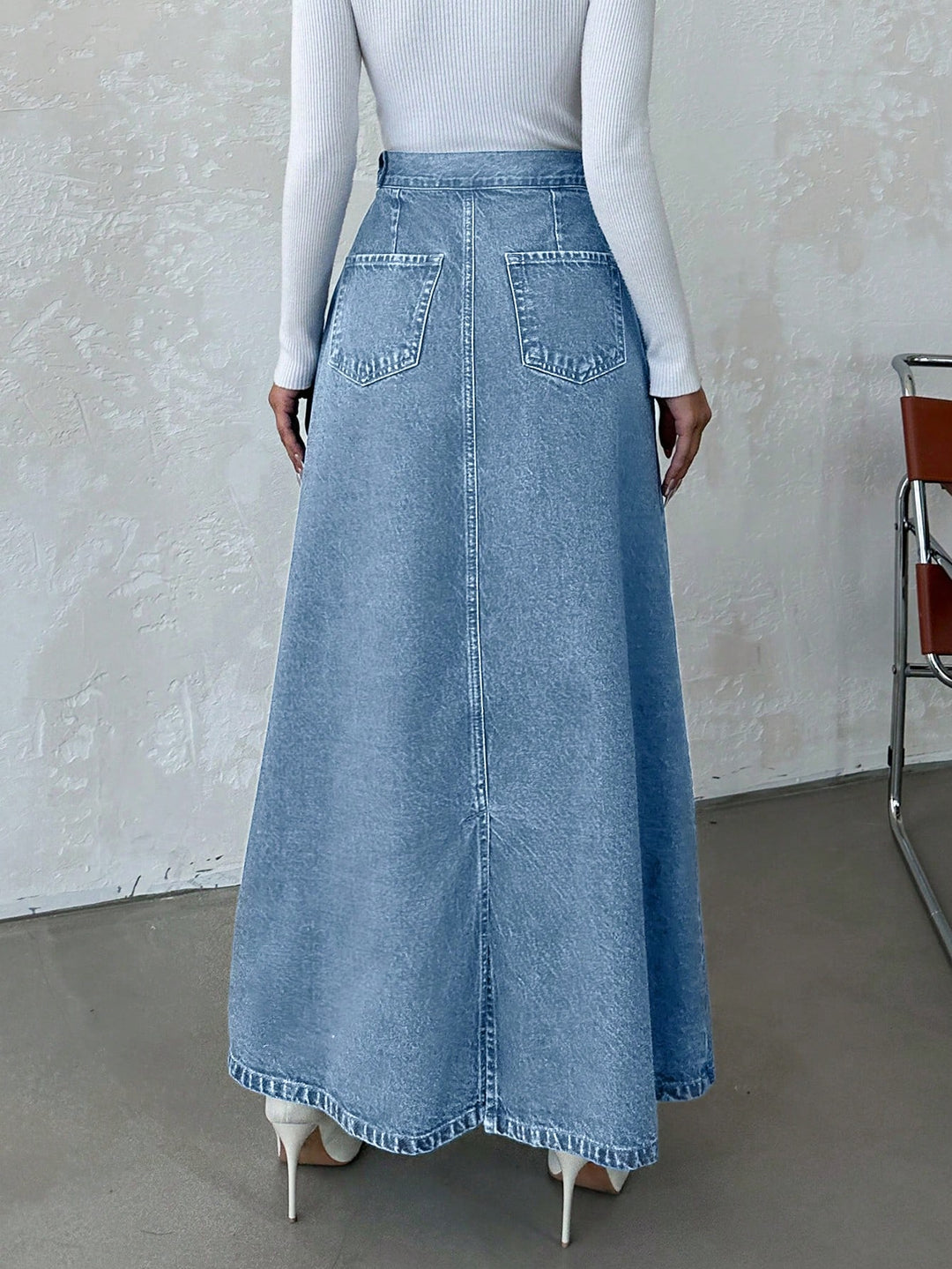 SHEIN Farmer Szoknya, Kék