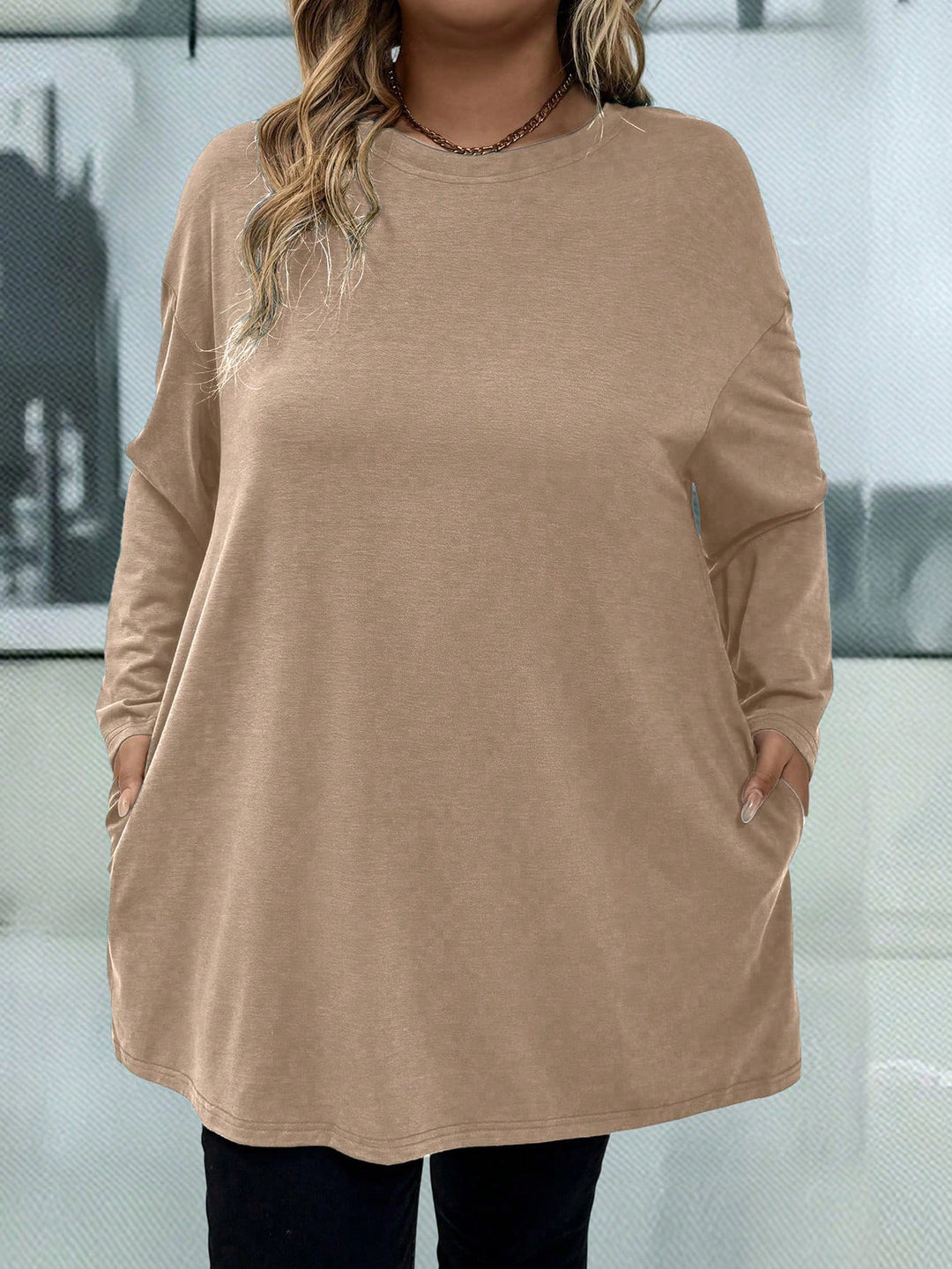 SHEIN Póló, khaki