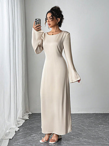Rochie maxi SHEIN, bej