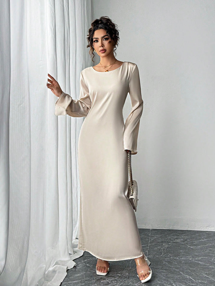 Rochie maxi SHEIN, bej