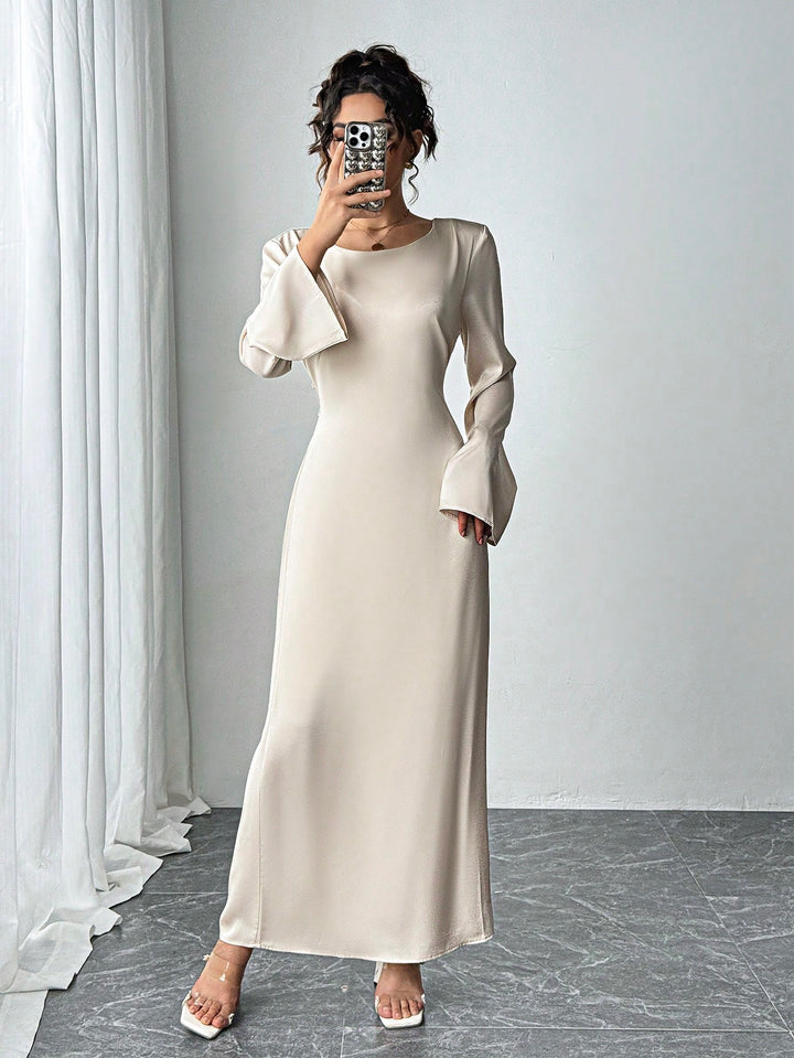 Rochie maxi SHEIN, bej