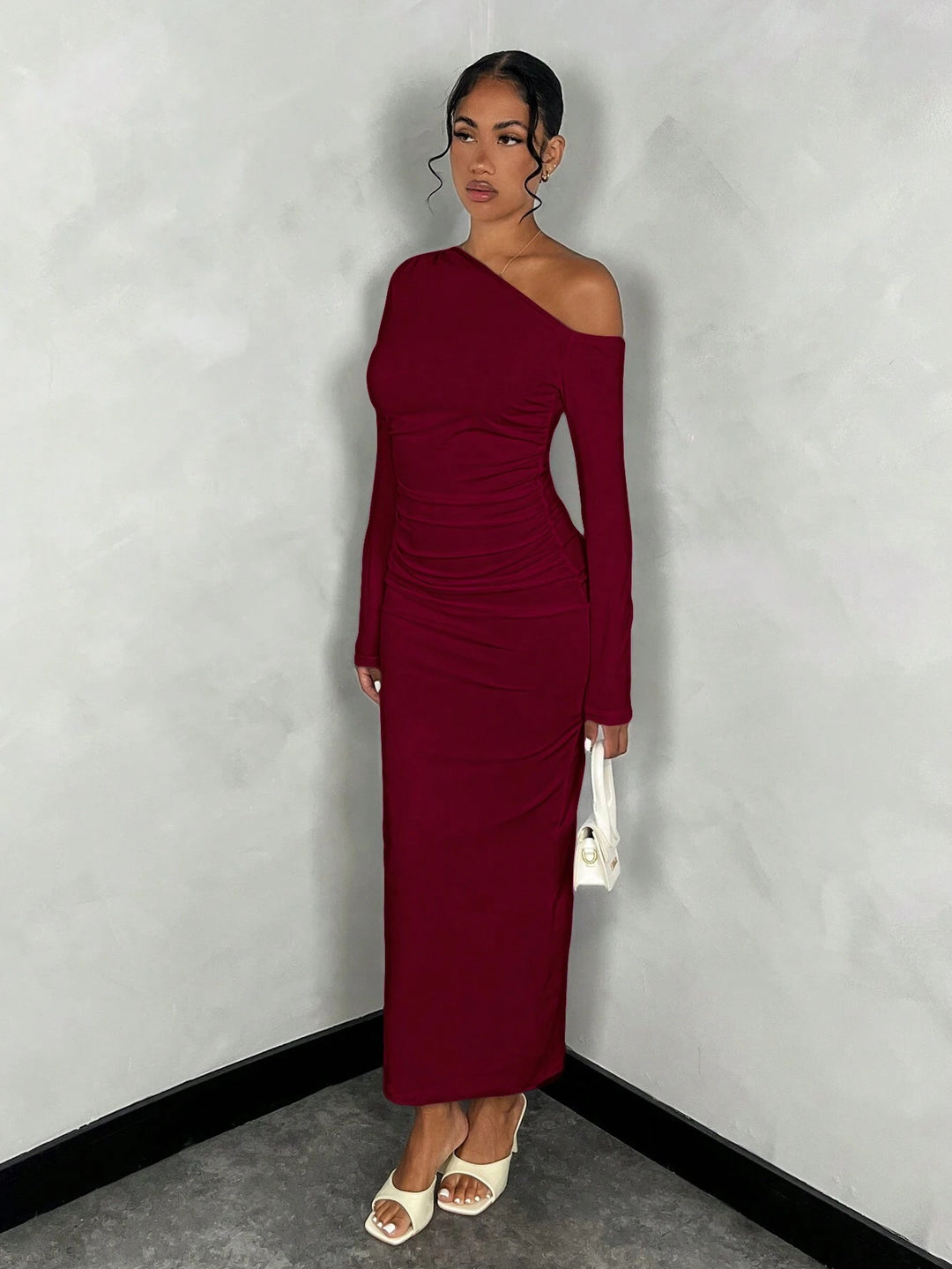 Rochie maxi SHEIN, vișiniu