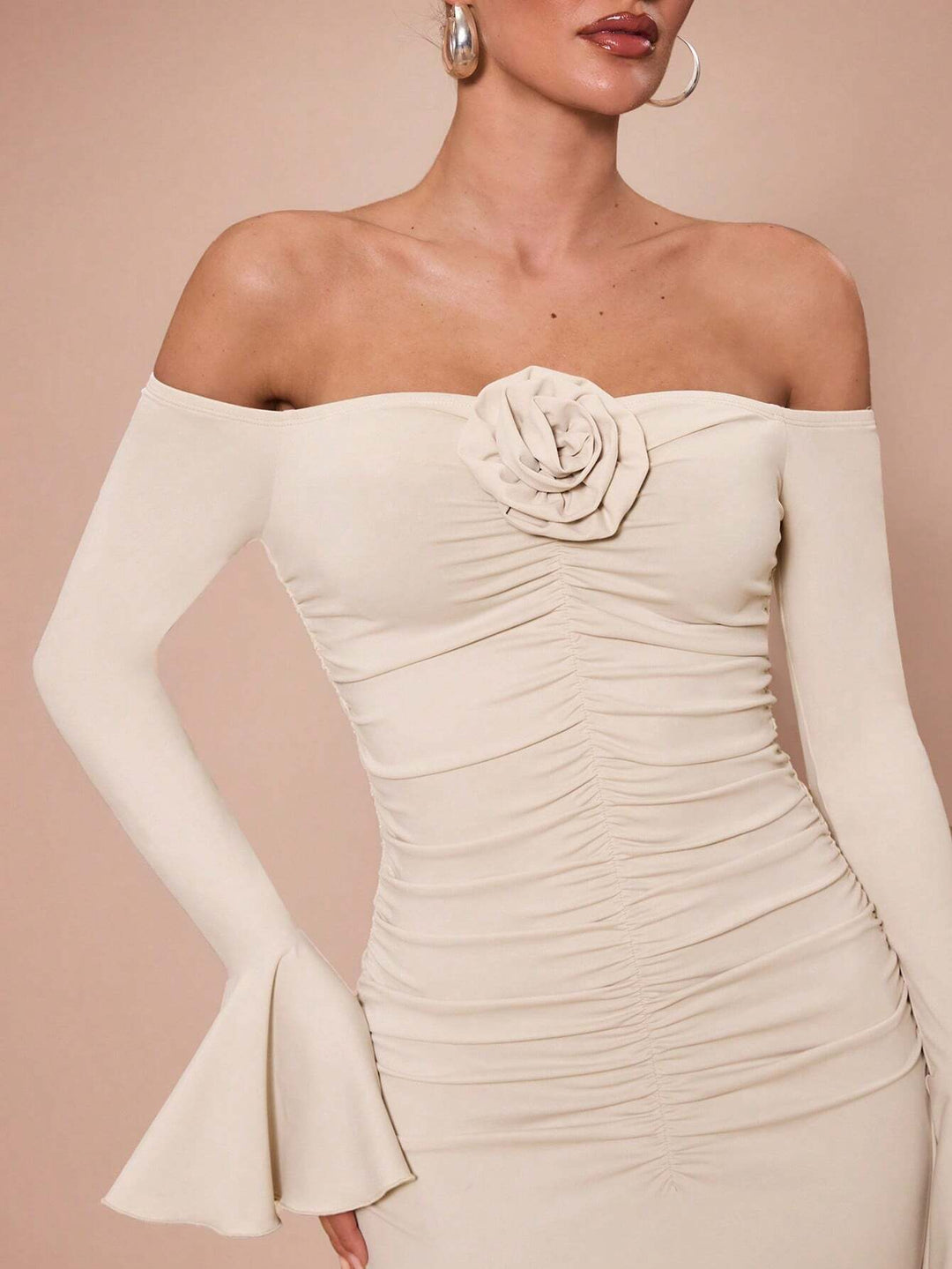 SHEIN maxi ruha, krémszínű