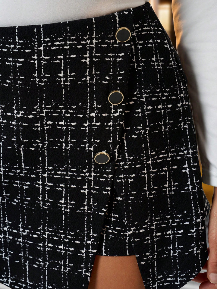 Fustă pantalon SHEIN, negru